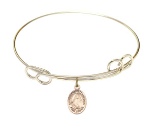 St Maria Bertilla Boscardin Double Loop Bangle Bracelet - Gold-Filled Charm 9428GF St Maria Bertilla Boscardin Double Loop Bangle Bracelet - Gold-Filled Charm 9428GF