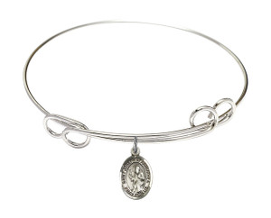 St Joseph of Arimathea Double Loop Bangle Bracelet - Sterling Silver Charm 9300SS St Joseph of Arimathea Double Loop Bangle Bracelet - Sterling Silver Charm 9300SS