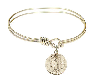 Our Lady of Guadalupe Eye Hook Bangle Bracelet - Gold-Filled Charm 4228GF Our Lady of Guadalupe Eye Hook Bangle Bracelet - Gold-Filled Charm 4228GF