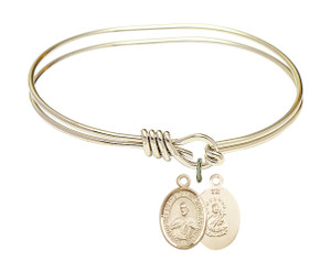 Scapular Eye Hook Bangle Bracelet - Gold-Filled Charm 9098GF