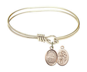 St Sebastian - Fishing Eye Hook Bangle Bracelet - Gold-Filled Charm 9188GF St Sebastian - Fishing Eye Hook Bangle Bracelet - Gold-Filled Charm 9188GF