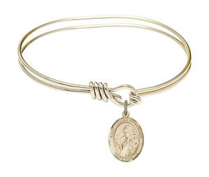 St Finnian of Clonard Eye Hook Bangle Bracelet - Gold-Filled Charm 9308GF St Finnian of Clonard Eye Hook Bangle Bracelet - Gold-Filled Charm 9308GF
