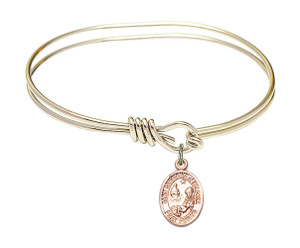 St Catherine of Bologna Eye Hook Bangle Bracelet - Gold-Filled Charm 9354GF St Catherine of Bologna Eye Hook Bangle Bracelet - Gold-Filled Charm 9354GF