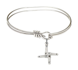 St Brigid Cross Eye Hook Bangle Bracelet - Sterling Silver Charm 0290SS St Brigid Cross Eye Hook Bangle Bracelet - Sterling Silver Charm 0290SS