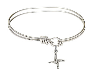 St Brigid Cross Eye Hook Bangle Bracelet - Sterling Silver Charm 0291SS St Brigid Cross Eye Hook Bangle Bracelet - Sterling Silver Charm 0291SS
