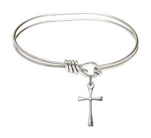 Maltese Cross Eye Hook Bangle Bracelet - Sterling Silver Charm 1872SS Maltese Cross Eye Hook Bangle Bracelet - Sterling Silver Charm 1872SS