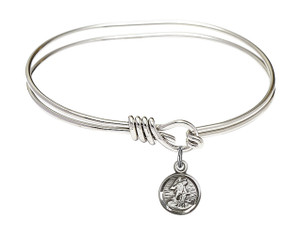 Guardian Angel Eye Hook Bangle Bracelet - Sterling Silver Charm 2340SS Guardian Angel Eye Hook Bangle Bracelet - Sterling Silver Charm 2340SS