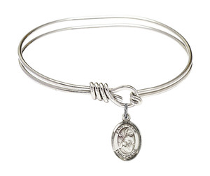 St Kevin Eye Hook Bangle Bracelet - Sterling Silver Charm 9062SS