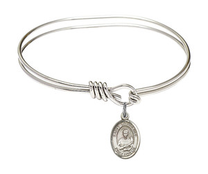 St Lawrence Eye Hook Bangle Bracelet - Sterling Silver Charm 9063SS