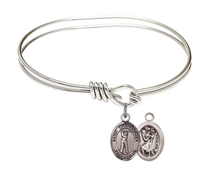 St Christopher - Golf Eye Hook Bangle Bracelet - Sterling Silver Charm 9152SS St Christopher - Golf Eye Hook Bangle Bracelet - Sterling Silver Charm 9152SS