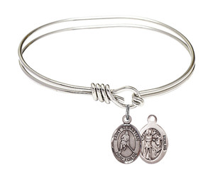 St Sebastian - Ice Hockey Eye Hook Bangle Bracelet - Sterling Silver Charm 9165SS St Sebastian - Ice Hockey Eye Hook Bangle Bracelet - Sterling Silver Charm 9165SS