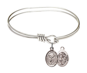 St Sebastian - Cheerleading Eye Hook Bangle Bracelet - Sterling Silver Charm 9170SS St Sebastian - Cheerleading Eye Hook Bangle Bracelet - Sterling Silver Charm 9170SS