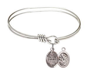 St Cecilia Choir Eye Hook Bangle Bracelet - Sterling Silver Charm 9180SS St Cecilia Choir Eye Hook Bangle Bracelet - Sterling Silver Charm 9180SS