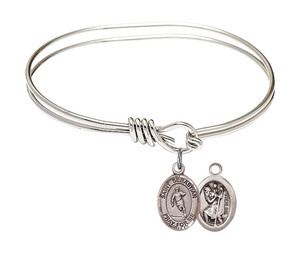 St Sebastian - Rugby Eye Hook Bangle Bracelet - Sterling Silver Charm 9187SS St Sebastian - Rugby Eye Hook Bangle Bracelet - Sterling Silver Charm 9187SS