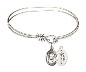 Pope Emeritus Benedict XVI Eye Hook Bangle Bracelet - Sterling Silver Charm 9235SS Pope Emeritus Benedict XVI Eye Hook Bangle Bracelet - Sterling Silver Charm 9235SS