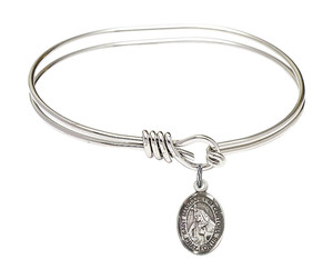St Margaret of Cortona Eye Hook Bangle Bracelet - Sterling Silver Charm 9301SS St Margaret of Cortona Eye Hook Bangle Bracelet - Sterling Silver Charm 9301SS