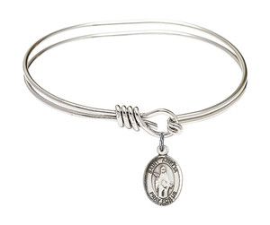 St Amelia Eye Hook Bangle Bracelet - Sterling Silver Charm 9313SS