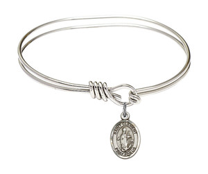 St Clement Eye Hook Bangle Bracelet - Sterling Silver Charm 9340SS St Clement Eye Hook Bangle Bracelet - Sterling Silver Charm 9340SS