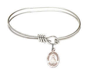 St Lydia Purpuraria Eye Hook Bangle Bracelet - Sterling Silver Charm 9411SS St Lydia Purpuraria Eye Hook Bangle Bracelet - Sterling Silver Charm 9411SS