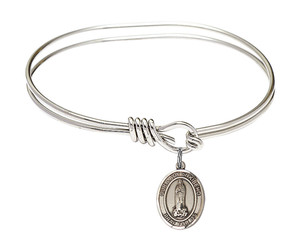 Our Lady of Kibeho Eye Hook Bangle Bracelet - Sterling Silver Charm 9414SS Our Lady of Kibeho Eye Hook Bangle Bracelet - Sterling Silver Charm 9414SS