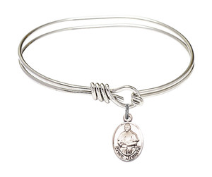 Pope Francis Eye Hook Bangle Bracelet - Sterling Silver Charm 9451SS Pope Francis Eye Hook Bangle Bracelet - Sterling Silver Charm 9451SS