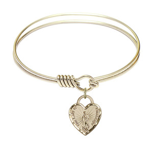 Our Lady of Guadalupe Heart Round Eye Hook Bangle Bracelet - Gold-Filled Charm - 6.25 Inch 3408GF Our Lady of Guadalupe Heart Round Eye Hook Bangle Bracelet - Gold-Filled Charm - 6.25 Inch 3408GF