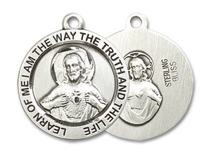 Scapular Medal - Sterling Silver 3/4 x 3/4 Round Pendant 4058SS Scapular Medal - Sterling Silver 3/4 x 3/4 Round Pendant 4058SS