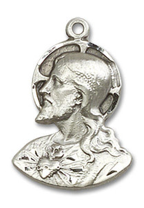 Head of Christ Pendant - Sterling Silver 3/4 x 1/2 4117SS Head of Christ Pendant - Sterling Silver 3/4 x 1/2 4117SS