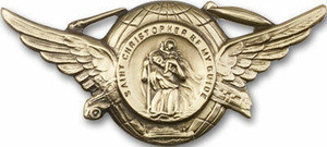 St Christopher Visor Clip - Gold Finish 1018VG