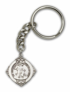Guardian Angel Keychain - Silver Finish 5873SRCS