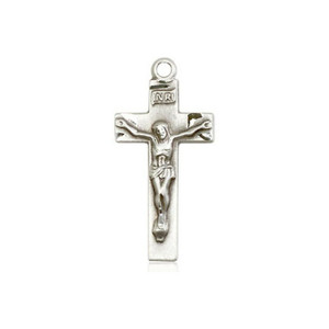 Simple Crucifix Pendant - Sterling Silver 7/8 x 3/8 0006SS Simple Crucifix Pendant - Sterling Silver 7/8 x 3/8 0006SS