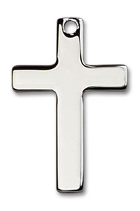Simple Cross Pendant - Sterling Silver 7/8 x 1/2 0110YSS Simple Cross Pendant - Sterling Silver 7/8 x 1/2 0110YSS