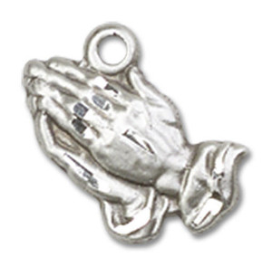 Praying Hands Pendant - Sterling Silver 3/8 x 3/8 0220SS Praying Hands Pendant - Sterling Silver 3/8 x 3/8 0220SS