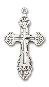 Vladimir Cross Pendant - Sterling Silver 1 7/8 x 1 0262SS Vladimir Cross Pendant - Sterling Silver 1 7/8 x 1 0262SS