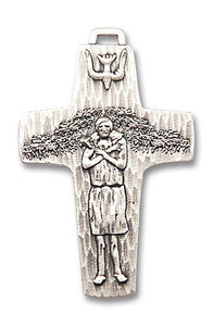 Pope Francis Cross Pendant - Sterling Silver 3 Sizes Pope Francis Cross Pendant - Sterling Silver 3 Sizes
