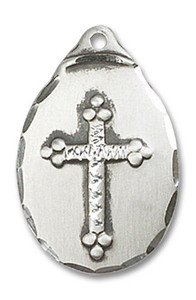 Cross Pendant - Sterling Silver 7/8 x 1/2 0599YSS Cross Pendant - Sterling Silver 7/8 x 1/2 0599YSS