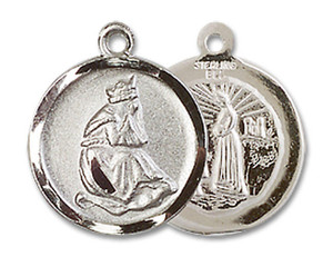 Our Lady of La Salette Medal - Sterling Silver 5/8 x 1/2 Round Pendant 0601LSS Our Lady of La Salette Medal - Sterling Silver 5/8 x 1/2 Round Pendant 0601LSS