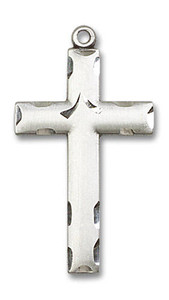Large Simple Cross Pendant - Sterling Silver 1 1/8 x 5/8 0624YSS Large Simple Cross Pendant - Sterling Silver 1 1/8 x 5/8 0624YSS