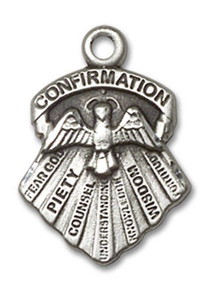 Confirmation Seven Gifts Pendant - Sterling Silver 2 Sizes