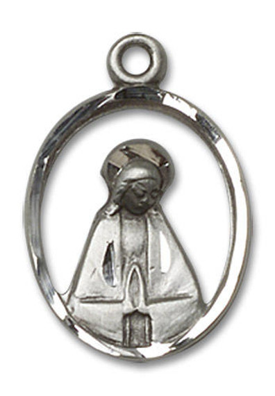 Cut Out Madonna Pendant - Sterling Silver 3/4 x 1/2 1626SS