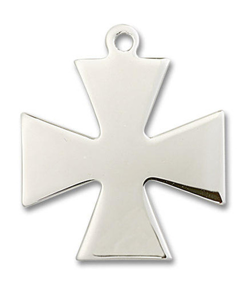 Maltese Large Cross Pendant - Sterling Silver 1 1/8 x 1 2043SS