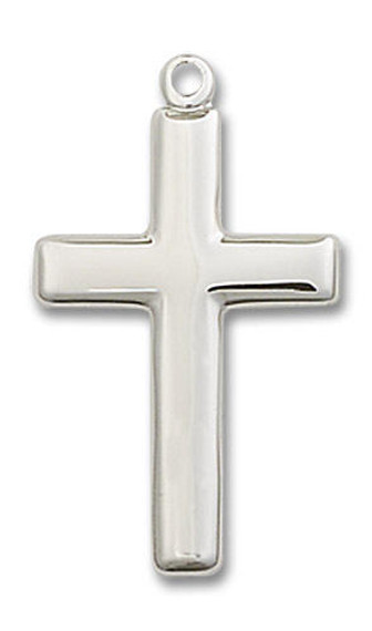 Simple Cross Pendant - Sterling Silver 7/8 x 1/2 2195SS