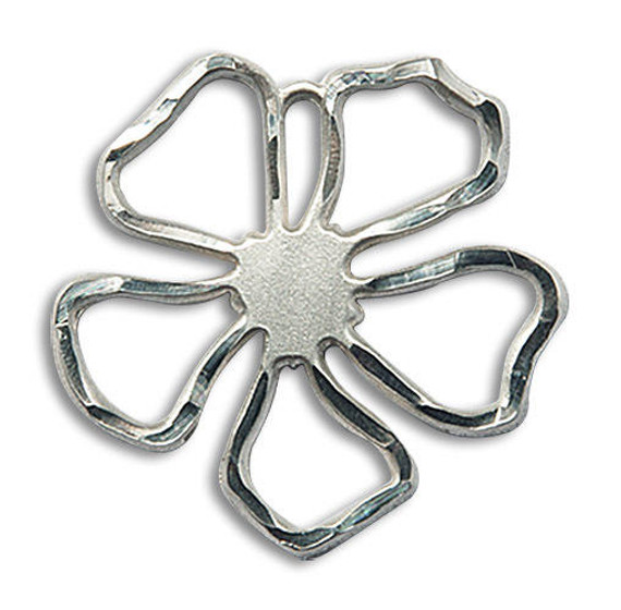 Cut Out Five Pedal Flower Pendant - Sterling Silver 1 x 1 5109SS