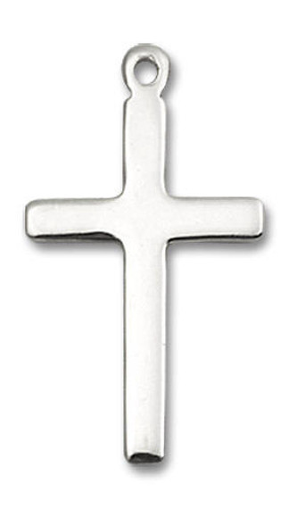 Simple Cross Pendant - Sterling Silver 7/8 x 1/2 5670SS