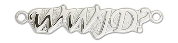 WWJD Sideways Pendant - Sterling Silver 5916SS