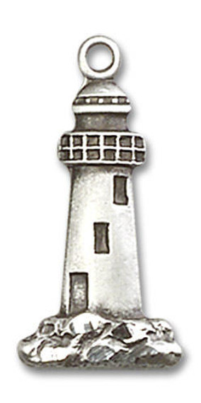 Lighthouse Pendant - Sterling Silver 3/4 x 3/8 5922SS