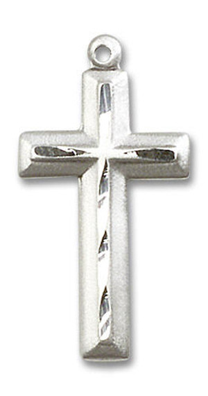 Large Cross Pendant - Sterling Silver 1 1/8 x 1/2 6000SS