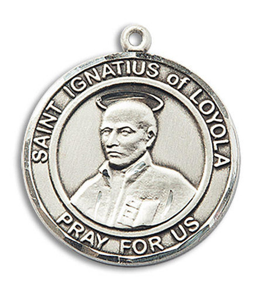 St Ignatius of Loyola Medal - Sterling Silver Round Pendant 2 Sizes