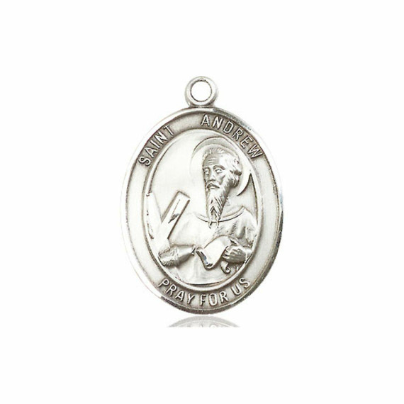 St Andrew Medal - Sterling Silver Oval Pendant 3 Sizes