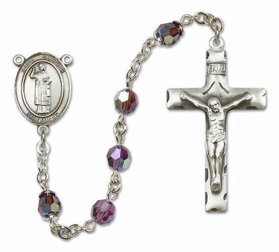 St Stephen The Martyr Sterling Silver Rosary - 16 Color Options 8104/0644